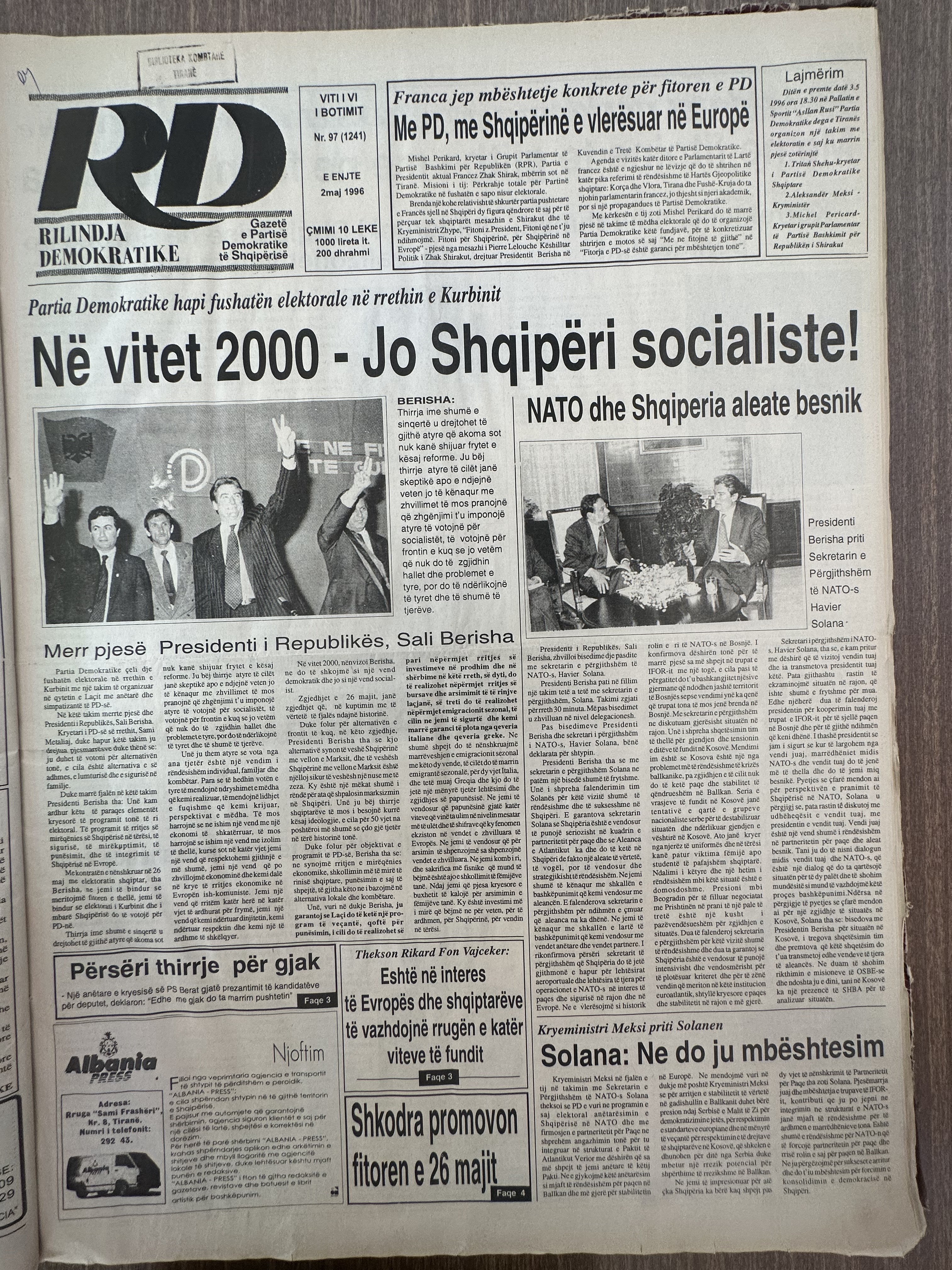 Rilindja Demokratike 1996-05-02